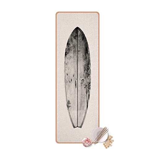 Yogamatte - Surfboard, 61cm x 183cm, Kork von Bilderwelten