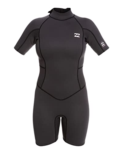 Billabong 2/2mm Synergy - Back Zip Wetsuit for Women - Neoprenanzug mit Reißverschluss am Rücken - Frauen - 8 - Schwarz von Billabong