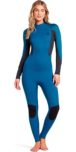 Billabong 5/4mm Launch - Back Zip Wetsuit for Women - Back-Zip-Neoprenanzug - Frauen - 10 - Blau von Billabong