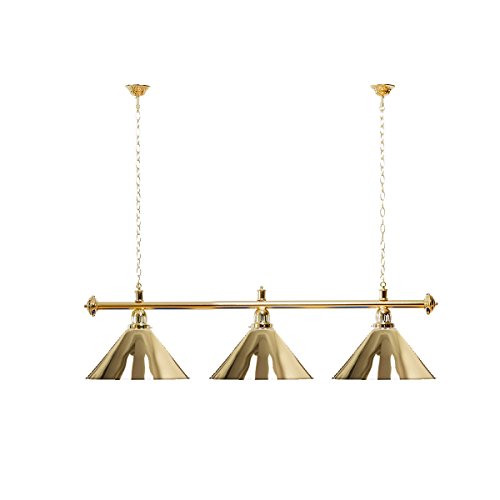 Billardlampe 3 Schirme Gold/Goldfarbene Halterung von Billiard-Royal