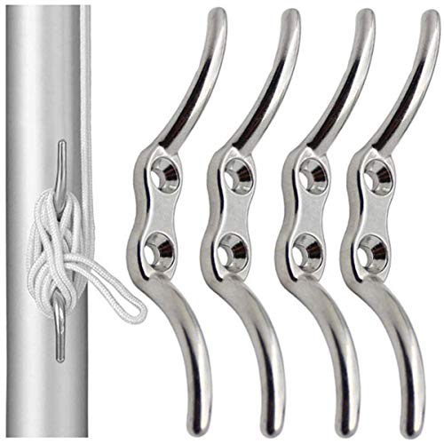 Belegklampe Edelstahl,Biluer 4PCS Klampe Bootsklampe Festmacherklampe 150mm Flaggenklampe für Yacht Dock Deck Base Marine Boat Fastener Zubehör Belegklampe Edelstahl,Biluer 4PCS Klampe Bootsklampe Festmacherklampe 150mm Flaggenklampe für Yacht Dock Deck Base Marine Boat Fastener Zubehör von Biluer