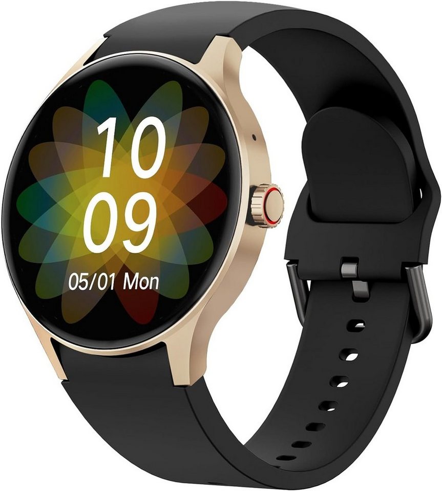 BingoFit Smartwatch (1,43 Zoll, Android iOS), Fitnessuhr, Fitness Tracker mit Pulsuhr Blutdruck SpO2 50+Sportmodi von BingoFit