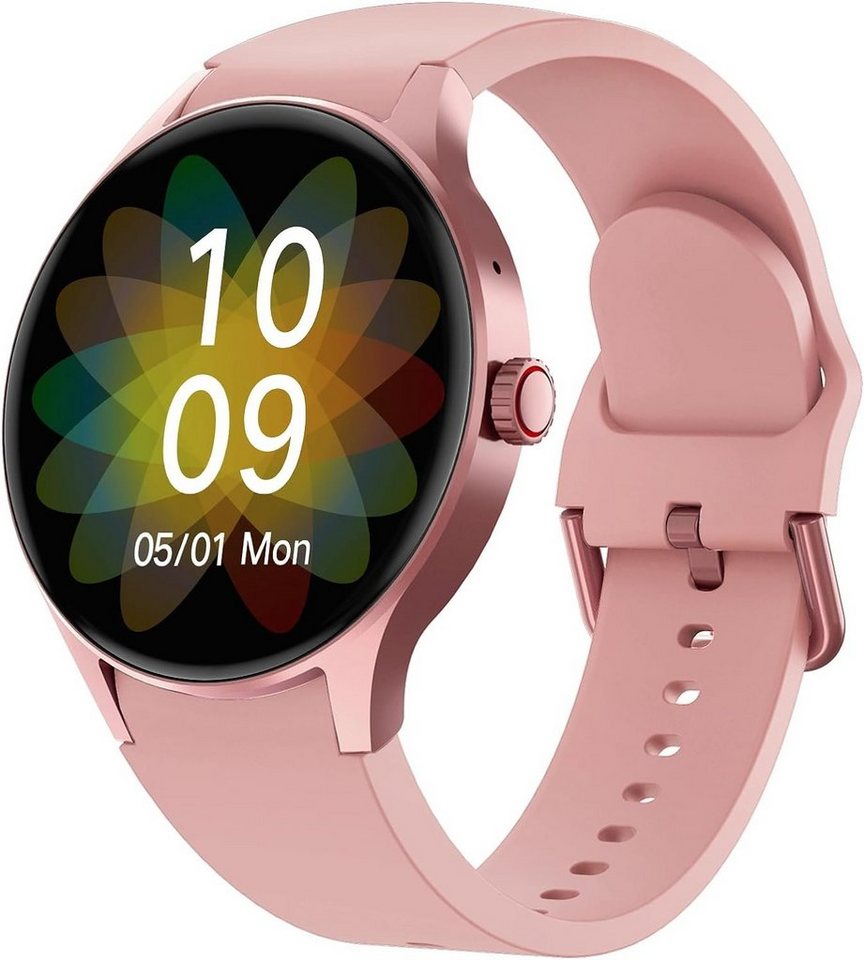 BingoFit Smartwatch (1,43 Zoll, Android iOS), Fitnessuhr, Fitness Tracker mit Pulsuhr Blutdruck SpO2 50+Sportmodi von BingoFit