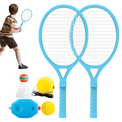 Biniveil Tennistrainer-Rebound-Ball, Tennistrainer-Set | Interaktive Spielzeug-Rebound-Ball-Tennisschläger,Verbesserung der Fähigkeiten, Tether-Tennisspiel-Übungsausrüstung für Anfänger von Biniveil