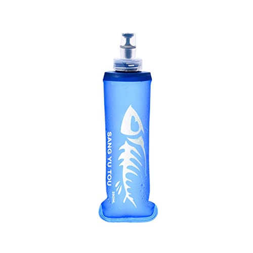 Zusammenklappbare Trinkflasche | Wasserflasche Faltbar Weiche Flaschen | Weiche TPU-Wasserflasche | Faltbare Laufwasserflasche | Sport-Wasserbeutel Zum Laufen, Wandern, Radfahren, ma-rathon von Biniveil