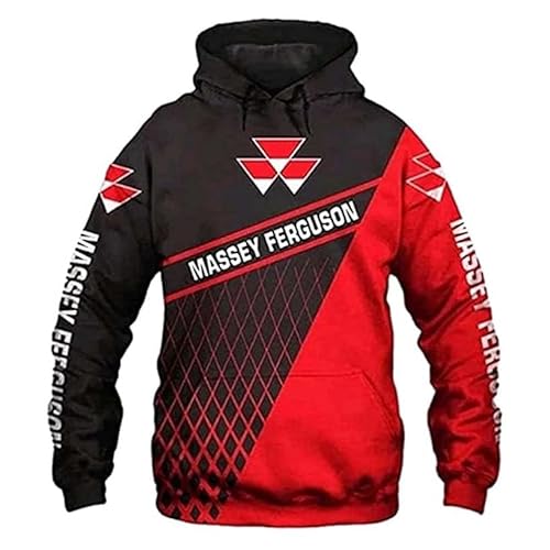 BinwoLoBLM Herren M.A.SS.EY FE.RG.US.on Hoodie Mit ReißVerschluss Strickjacke Zipper Kapuzenpullover Kapuzenjacke Sweatshirt Casual Kapuzenjacke LäSsige Jacket,2XL, Red 01 von BinwoLoBLM