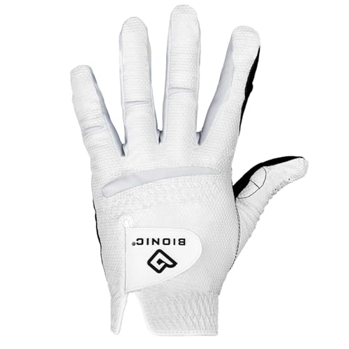 Bionic Gloves Herren RELAXGRIP 2.0 Golfhandschuh, weiß, Men's Medium Large von BIONIC