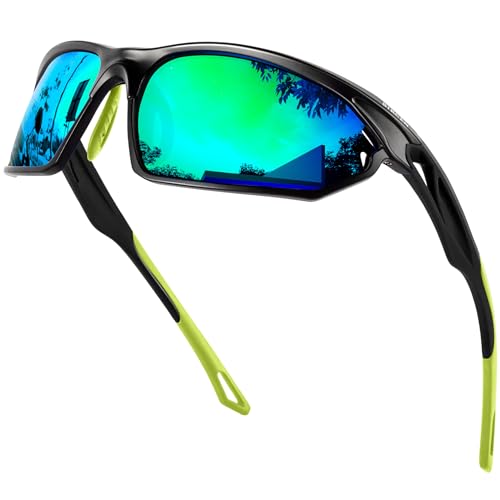 Bircenpro Sport Sonnenbrille für Herren Polarisiert: UV Schutz Verspiegelt Sportbrille für Männer Baseball Radfahren Fahren Angeln Golf Motorrad Laufen Bircenpro Sport Sonnenbrille für Herren Polarisiert: UV Schutz Verspiegelt Sportbrille für Männer Baseball Radfahren Fahren Angeln Golf Motorrad Laufen von Bircenpro