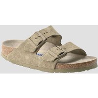 Birkenstock Arizona Suede Leather Sandalen faded khaki von Birkenstock