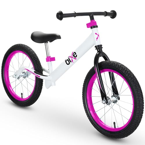 Bixe 16 Zoll Laufrad ab 5 Jahre rosa - Balance Bike für große Kinder im Alter von 5 bis 9 Jahren - Fahrrad ohne Pedale mit Luftreifen - für Jungen und Mädchen - 16 inch Rad Bixe 16 Zoll Laufrad ab 5 Jahre rosa - Balance Bike für große Kinder im Alter von 5 bis 9 Jahren - Fahrrad ohne Pedale mit Luftreifen - für Jungen und Mädchen - 16 inch Rad von Bixe