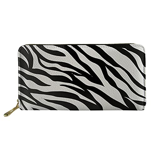 Biyejit Lange Damen-Geldbörse, Zebramuster, Reisegeldbörse, Kreditkartenhalter, Handytasche, Clutch, großes Fassungsvermögen, Reißverschluss Biyejit Lange Damen-Geldbörse, Zebramuster, Reisegeldbörse, Kreditkartenhalter, Handytasche, Clutch, großes Fassungsvermögen, Reißverschluss von Biyejit