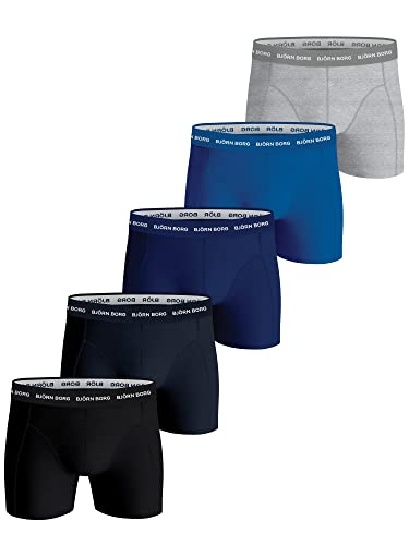 Björn Borg 9999-1026-70101 Cotton Stretch Boxer 5p Boxer Herren Black, Melange, Blue, Navy Blue M von Björn Borg