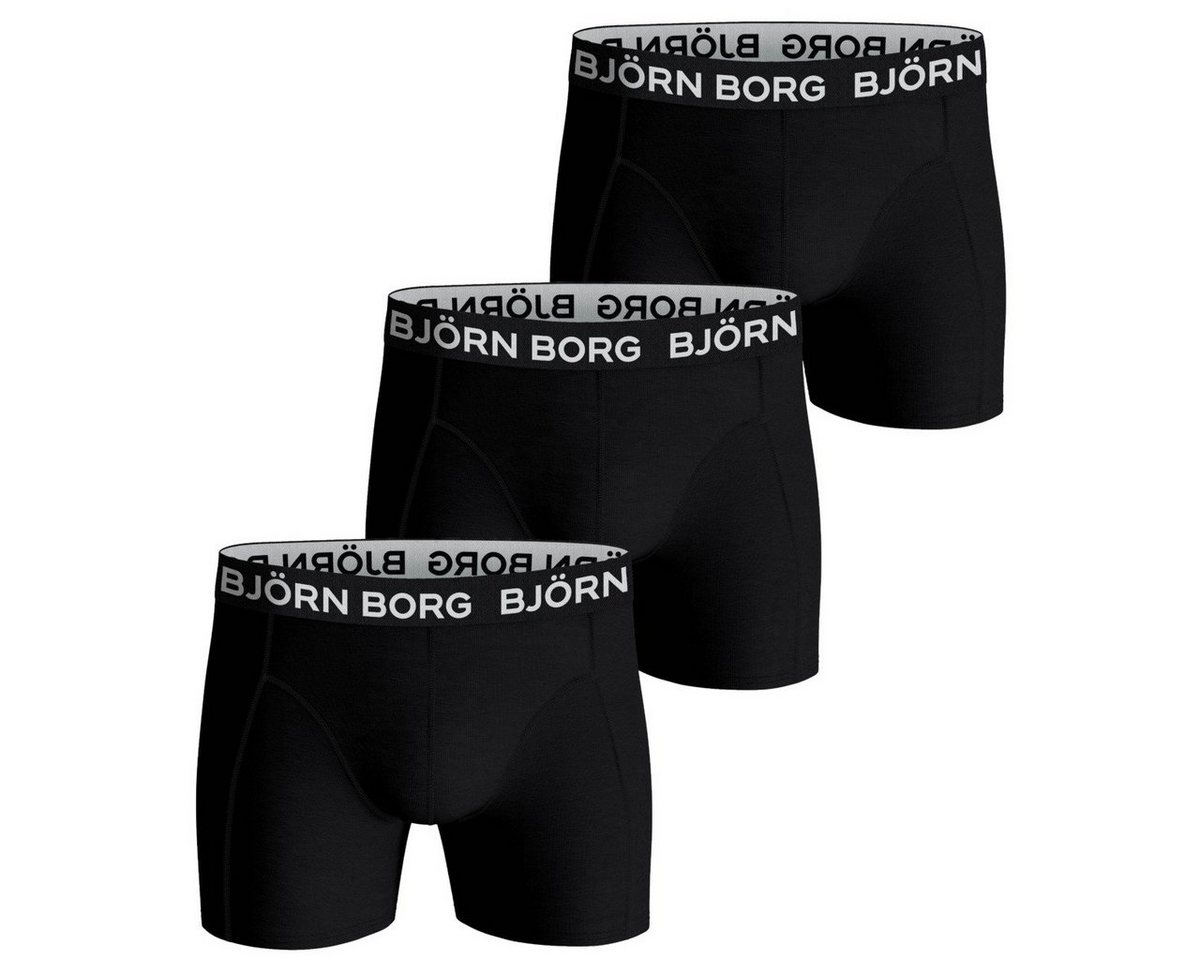 Björn Borg Boxershorts Solid Cotton Stretch 3er Pack Herren (3-St) von Björn Borg