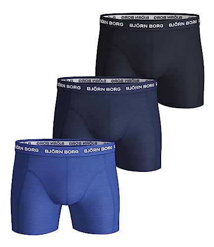 Björn Borg Herren Shorts Noos Solids Shorts Men 3er Pack, Blau (Skydiver 71191), L von Björn Borg