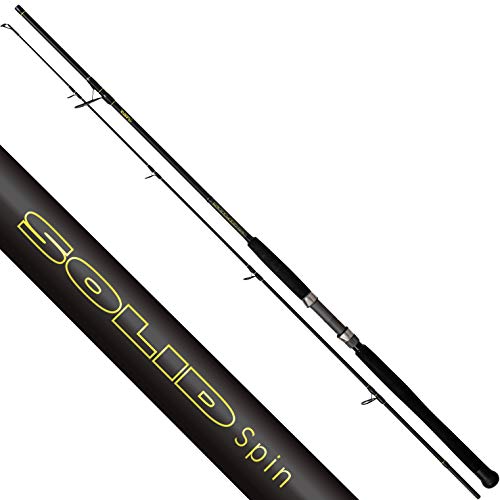 Black Cat Premium Welsrute Solid Spin Vollcarbon-Angelrute mit 30 Tonnen Blank Spinnfischen auf Wels Wallerrute Spinnrute, Schwarz, 2,40 m von Black Cat