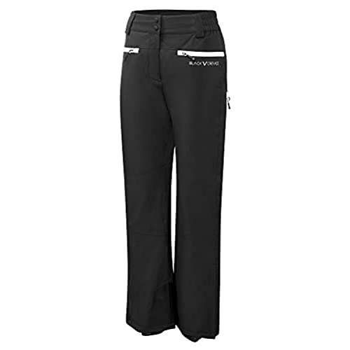 Black Crevice Damen Skihose, 10.000mm Wassersäule, atmungsaktiv, schwarz, 40 von Black Crevice