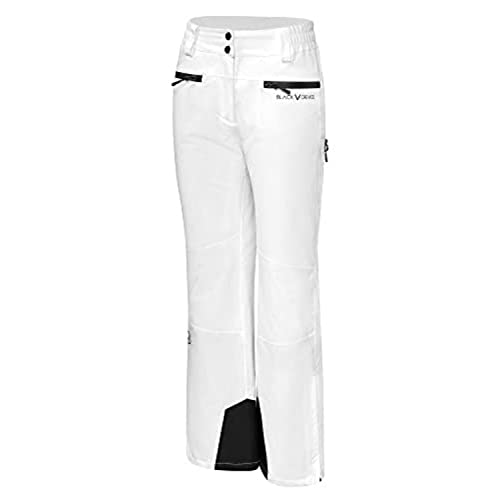 Black Crevice Damen Skihose, 10.000mm Wassersäule, atmungsaktiv, weiß, 38 von Black Crevice