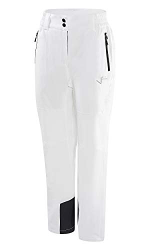 Black Crevice Damen Skihose Weiß I Damen-Skihose Größe 40 I wärmeisolierende Damen-Wanderhose I atmungsaktive Damen-Snowboardhose I Wind- & wasserdichte Damen-Schneehose von Black Crevice