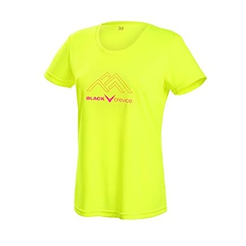 Black Crevice Damen T-Shirt Function, yellow1, 40 von Black Crevice