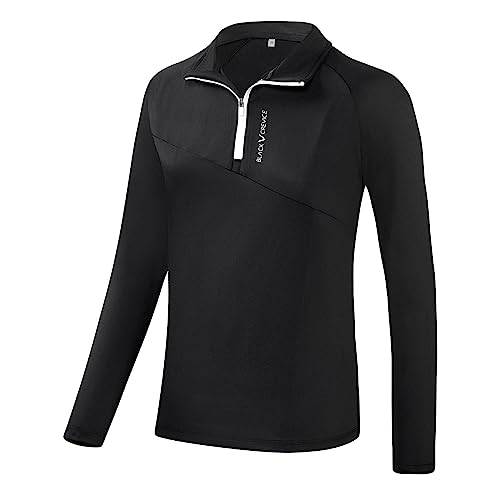 Black Crevice Damen Zipper Funktionsshirt, schwarz, 40 Black Crevice Damen Zipper Funktionsshirt, schwarz, 40 von Black Crevice