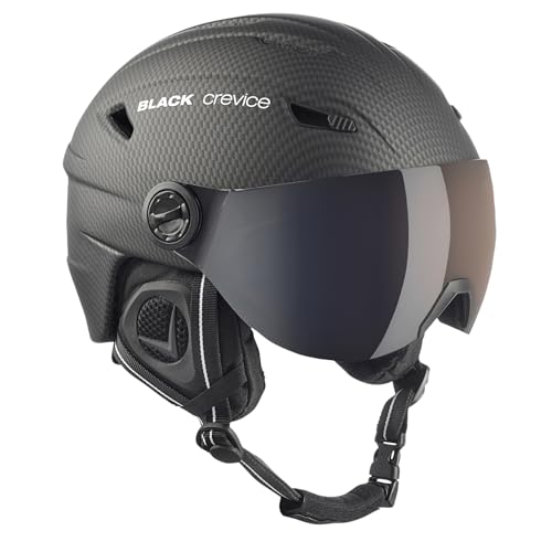 Black Crevice Erwachsene Skihelm Silvretta, mit Visier, Carbon schwarz, L Black Crevice Erwachsene Skihelm Silvretta, mit Visier, Carbon schwarz, L von Black Crevice