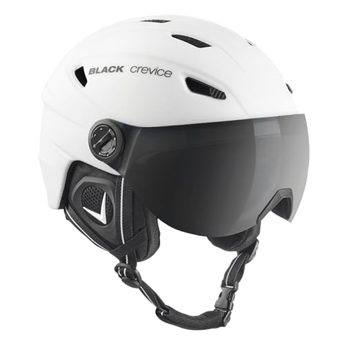 Black Crevice Erwachsene Skihelm Silvretta, mit Visier, weiß/schwarz, XL Black Crevice Erwachsene Skihelm Silvretta, mit Visier, weiß/schwarz, XL von Black Crevice