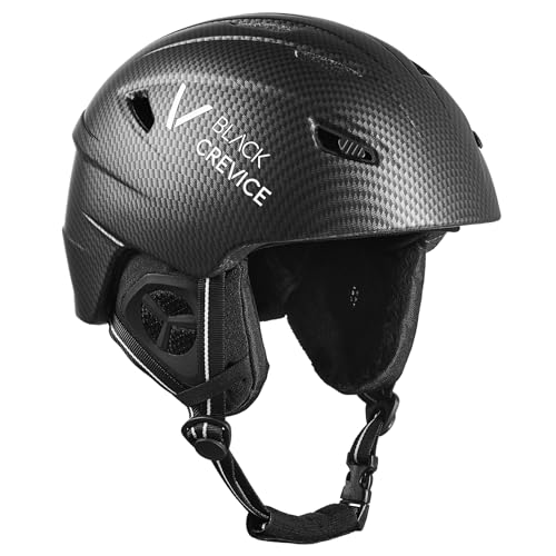 Black Crevice Erwachsene Skihelm Streif, matt schwarz Carbon/weiß, S… von Black Crevice