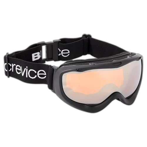 Black Crevice Erwachsenen Skibrille mit Doppel-Spiegelscheibe, schwarz/orange, BCR043470-3… von Black Crevice