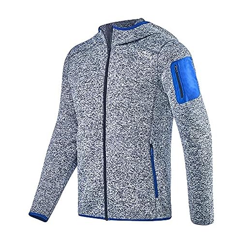 Black Crevice Herren Cordfleecejacke mit Kapuze I Herren-Fleecejacke in melierter Strickoptik I atmungsaktive & leichte Herren-Fleecejacke I Herren Strickfleecejacke I Outdoor-Fleecejacken von Black Crevice