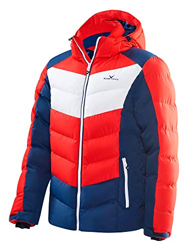 Black Crevice Herren Skijacke, rot/blau/weiß, 50 von Black Crevice