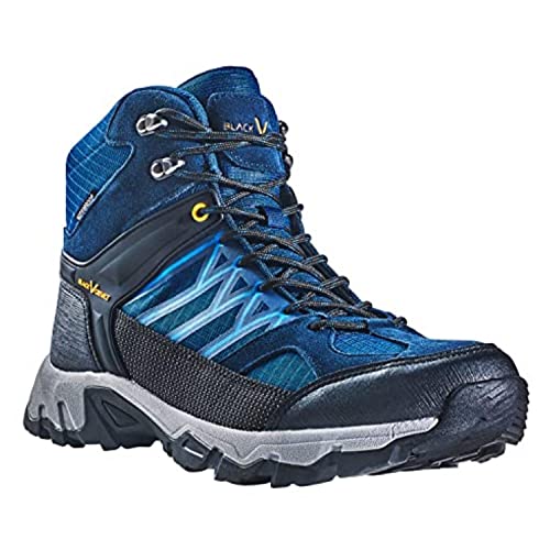 Black Crevice Herren Trekkingschuhe High, Wasserdicht,blau/orange, 42 von Black Crevice