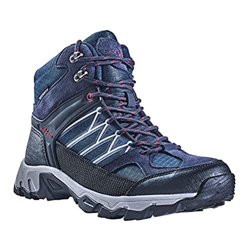 Black Crevice Herren Trekkingschuhe High, Wasserdicht,blau/rot, 44 von Black Crevice