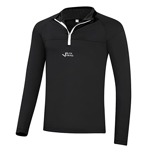 Black Crevice Herren Zipper Funktionsshirt, schwarz, XL Black Crevice Herren Zipper Funktionsshirt, schwarz, XL von Black Crevice