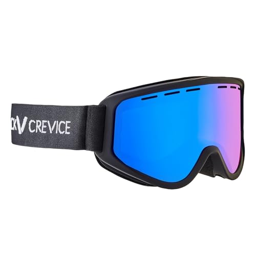 Black Crevice Junior Skibrille in Schwarz/blau I Skibrille für Kinder mit gepolstertem Rahmen I Revo Doppelscheibe mit Anti-Fog-Beschichtung & UV 400 Schutz I Optimaler Komfort für Kinder Black Crevice Junior Skibrille in Schwarz/blau I Skibrille für Kinder mit gepolstertem Rahmen I Revo Doppelscheibe mit Anti-Fog-Beschichtung & UV 400 Schutz I Optimaler Komfort für Kinder von Black Crevice