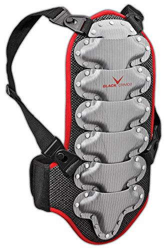 Black Crevice Rückenprotektor für Kinder, Jugendliche und Erwachsene, schwarz-rot-Silber, BCR035572, Gr. 128 Black Crevice Rückenprotektor für Kinder, Jugendliche und Erwachsene, schwarz-rot-Silber, BCR035572, Gr. 128 von Black Crevice