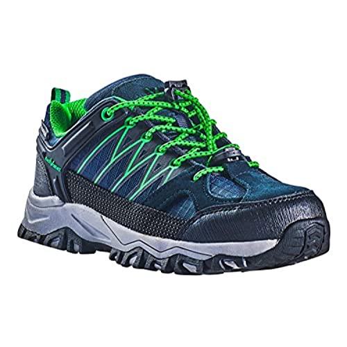 Black Crevice Kinder Trekkingschuhe, Wasserdicht, Low, Navy/grün, 33 von Black Crevice