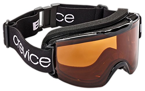 Black Crevice Skibrille im Frameless Design I Ski-Brille in verschiedenen Farben I Snowboard-Brille I bruchfeste Doppelscheibe I Anti-Fog-Beschichtung & UV 400 Schutz I größenverstellbar von Black Crevice