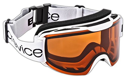 Black Crevice Skibrille im Frameless Design I Ski-Brille in verschiedenen Farben I Snowboard-Brille I bruchfeste Doppelscheibe I Anti-Fog-Beschichtung & UV 400 Schutz I größenverstellbar von Black Crevice