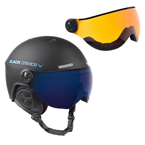 Black Crevice Skihelm Arlberg mit 2 Visier, Black/Blue, S/M Black Crevice Skihelm Arlberg mit 2 Visier, Black/Blue, S/M von Black Crevice