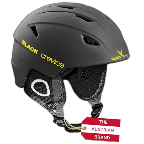 Black Crevice Skihelm Kitzbühel, 9, 5 Größen, BCR143764 (Schwarz/Gelb, XS) von Black Crevice