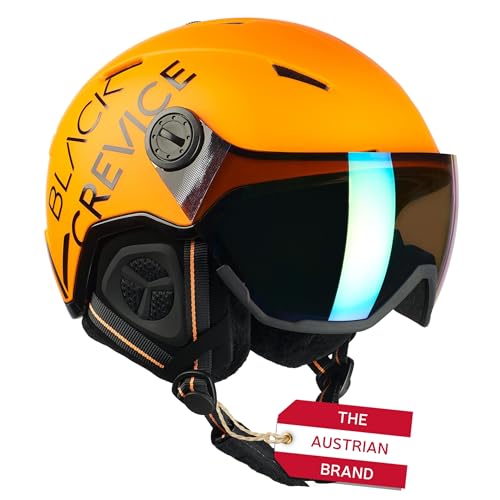 Black Crevice Skihelm Vail mit Visier, neon orange, M (55-58 cm)… von Black Crevice