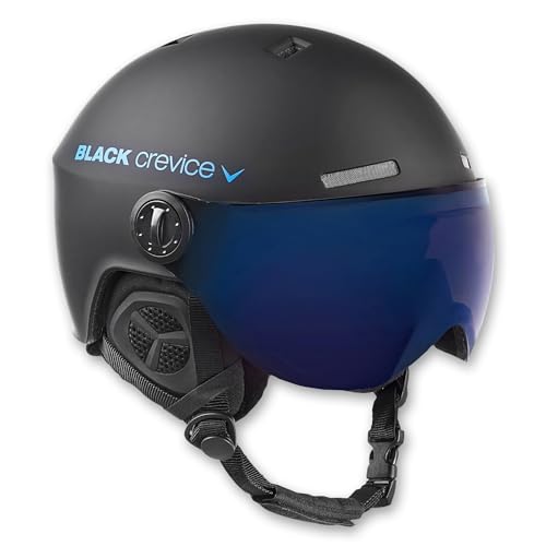 Black Crevice Skihelm mit Visier, Gstaad, BCR143921, schwarz/blau, Gr. S/M von Black Crevice