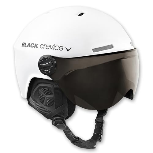 Black Crevice Skihelm mit Visier, Gstaad, BCR143921, weiß, Gr. S/M von Black Crevice