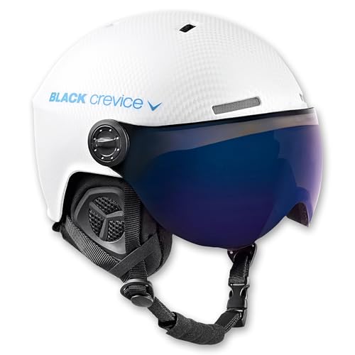Black Crevice Skihelm mit Visier, Gstaad, BCR143921, weiß/blau, Gr. M/L Black Crevice Skihelm mit Visier, Gstaad, BCR143921, weiß/blau, Gr. M/L von Black Crevice