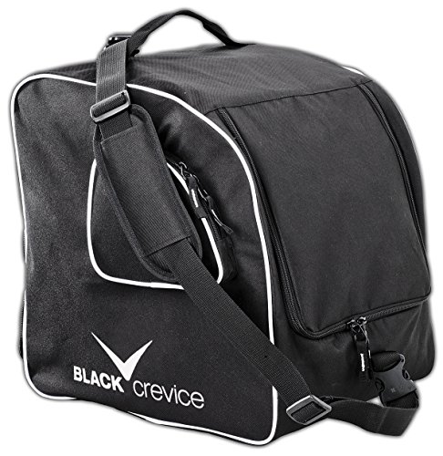 Black Crevice Skischuh- & Helmtasche I Tasche für Snowboardschuhe/Skischuhe & Helme I Verstellbare Skischuhe-Tasche mit großem Hauptfach & Nebenfach mit Reißverschluss I Maße: 42x47x30cm von Black Crevice