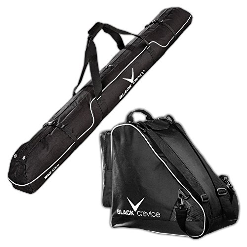 Black Crevice Skitasche-Set I Kombi-Set aus Skisack & Skischuhtasche I robuste Skitaschen aus 600D/PVC I Ski-Set mit Schultergurt I Skibag: 180x20x20cm I Skischuhe-Tasche: 43x27x42cm Black Crevice Skitasche-Set I Kombi-Set aus Skisack & Skischuhtasche I robuste Skitaschen aus 600D/PVC I Ski-Set mit Schultergurt I Skibag: 180x20x20cm I Skischuhe-Tasche: 43x27x42cm von Black Crevice
