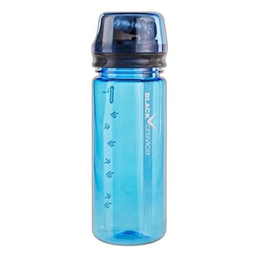 Black Crevice Tritan Trinkflasche I Sport-Trinkflasche mit großer Öffnung I leichte & formstabile Wasserflasche I BPA-frei I geschmacks- & geruchsneutral I Fahrrad-Trinkflasche I 0,5 Liter (Blau) von Black Crevice
