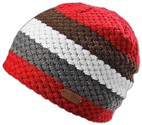 Black Crevice Unisex Strickmütze im Streifendesign I One Size Strick-Mütze I sehr warmes Fleece-Innenfutter I enganliegende Passform I Wintermützen Herren & Damen Black Crevice Unisex Strickmütze im Streifendesign I One Size Strick-Mütze I sehr warmes Fleece-Innenfutter I enganliegende Passform I Wintermützen Herren & Damen von Black Crevice