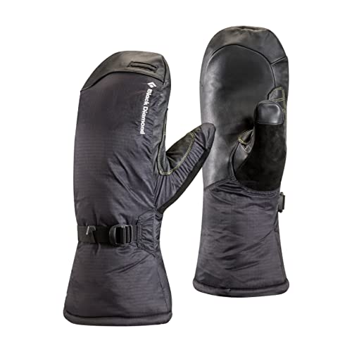 Black Diamond Super Light Mitts Handschuhe mit GORE-TEX-Einsatz / Wasserdichte Fausthandschuhe zum Bergsteigen mit griffiger Handfläche / Unisex, Black, Größe: M von Black Diamond