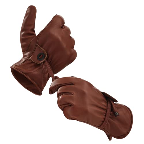 Black Forest Fox RODEO Leder Handschuhe Herren Damen Fuchs Braun Größe L von Black Forest Fox